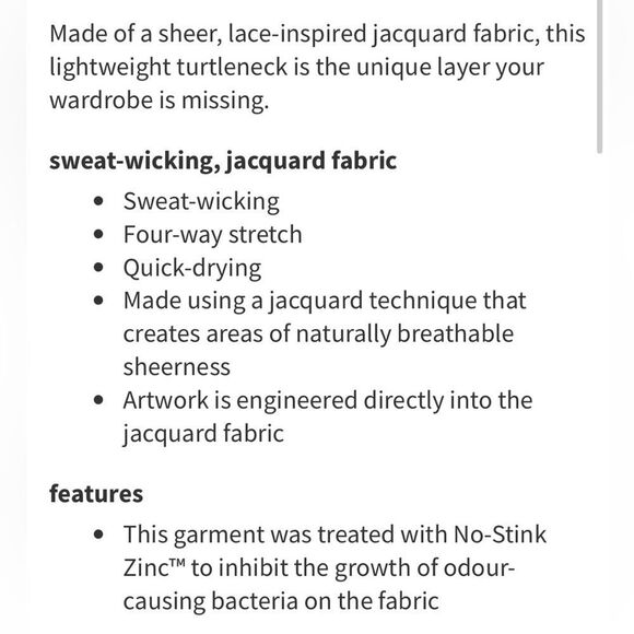 Lululemon Slim-Fit Jacquard Turtleneck Crumple Mini Jacquard Elixir - Picture 7 of 12